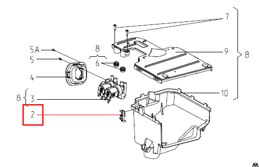 Кронштейн бункера Атлант 773311500100, стиральной машины